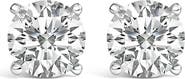 Haus of Brilliance 14K White Gold 2 1/2 Cttw Lab Grown Diamond Solitaire Stud Earrings