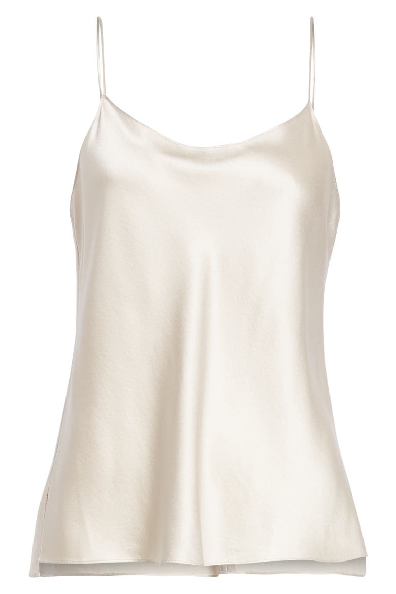 Silk Split Hem Camisole, Alternate, color, SANDSTONE
