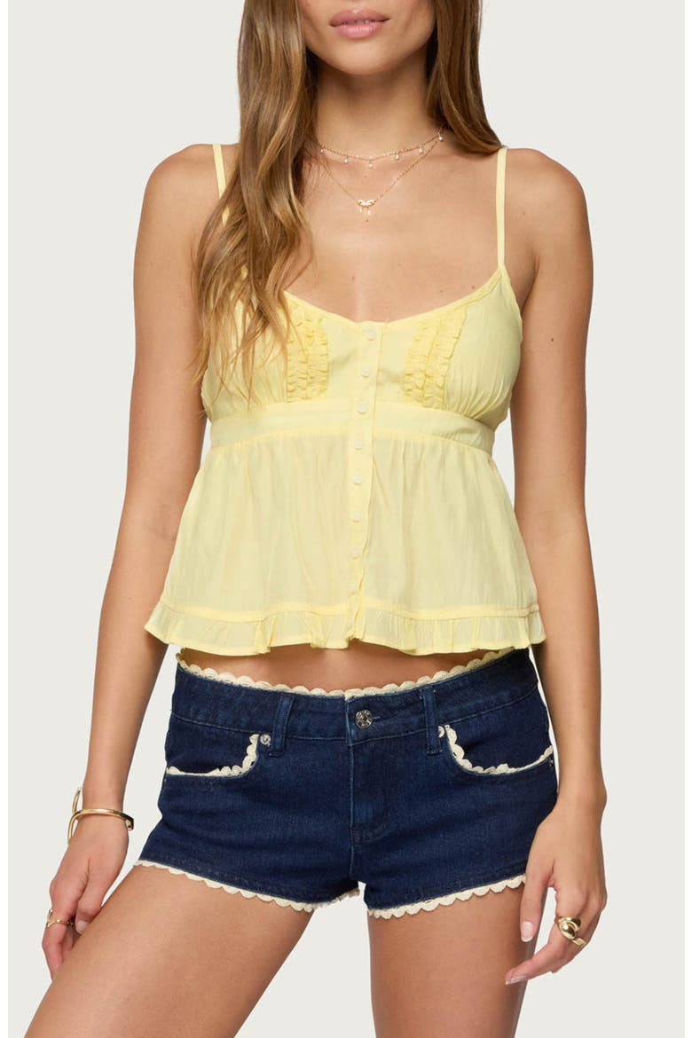 Halsey Ruffle Babydoll Camisole, Main, color, YELLOW