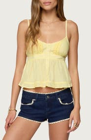 EDIKTED Halsey Ruffle Babydoll Camisole