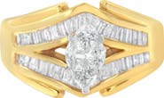 Haus of Brilliance 14KT Two-Toned Gold 1.0 cttw Diamond Cocktail Ring