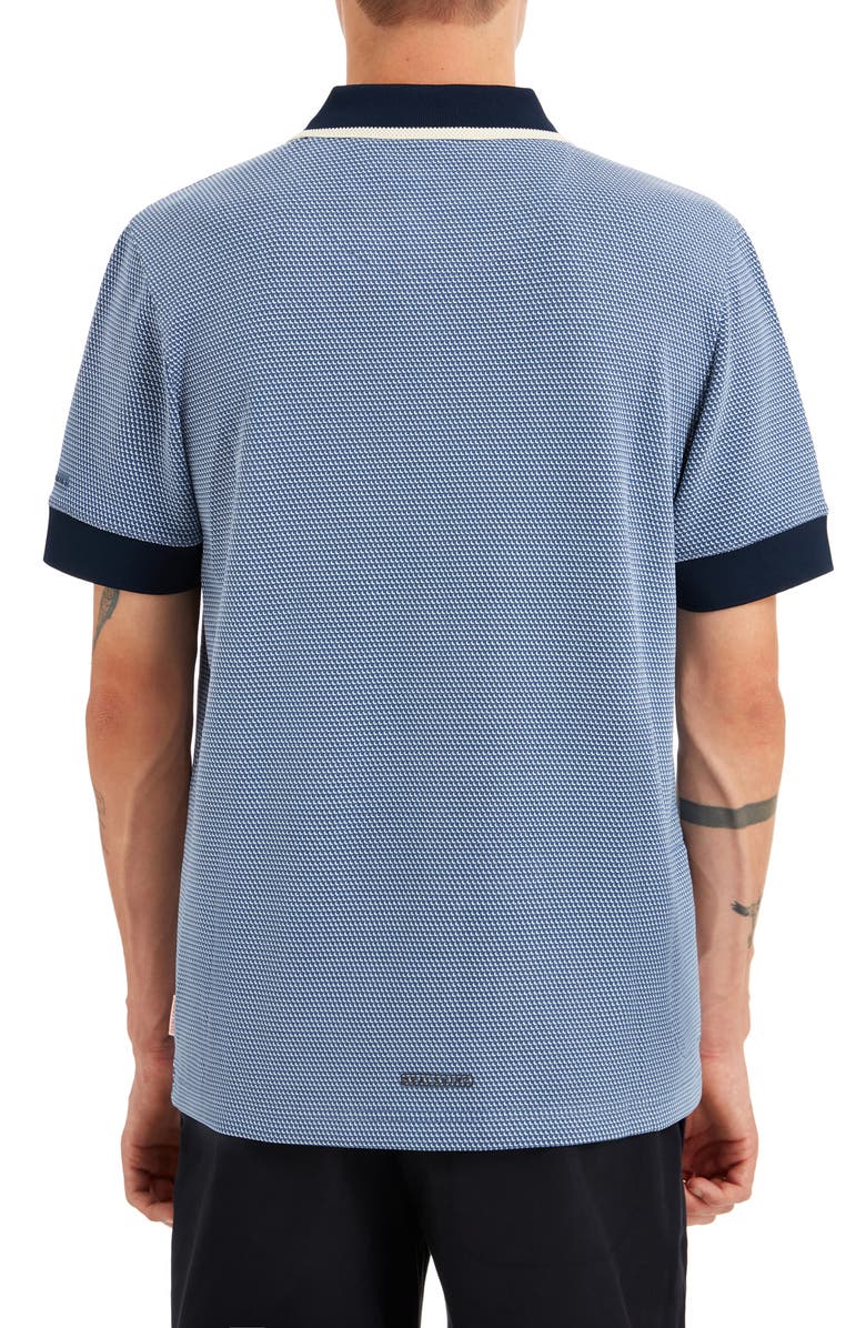 Sealskinz Ingworth Moon Print Polo, Alternate, color, Royal Blue/ Cream