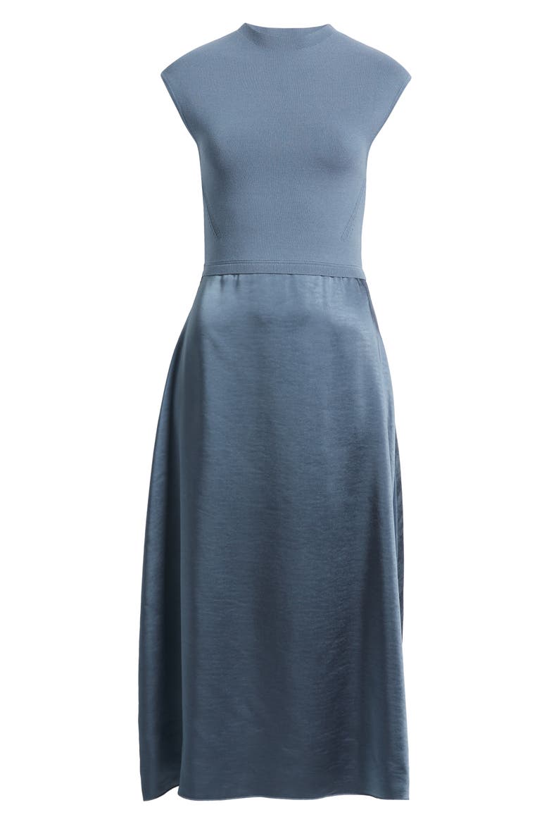 Ferdolini Mixed Media Midi Dress, Alternate, color, TANZANITE