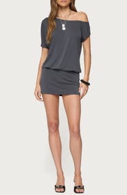 EDIKTED Sevie One-Shoulder Minidress