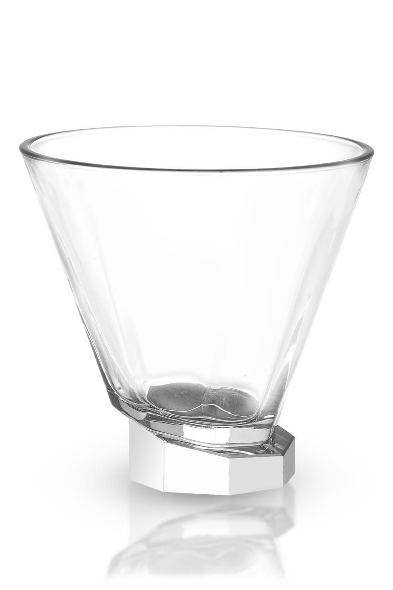 Aqua Vitaw Set of 2 Octagon Off-Base Cocktail Glasses, Main, color, CLEAR