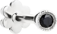 MARIA TASH Scalloped Black Diamond Stud Earring