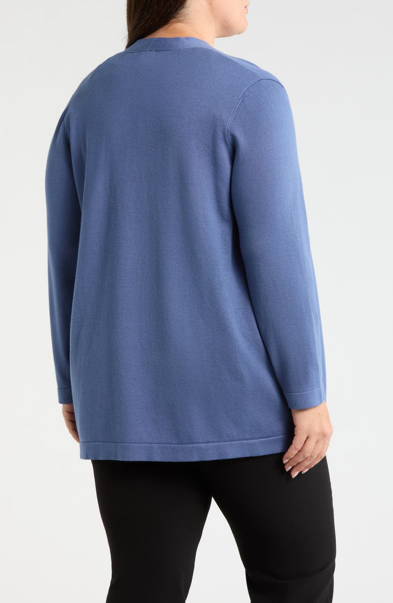 AK ANNE KLEIN Chatham Cardigan, Alternate, color, Blue Jay