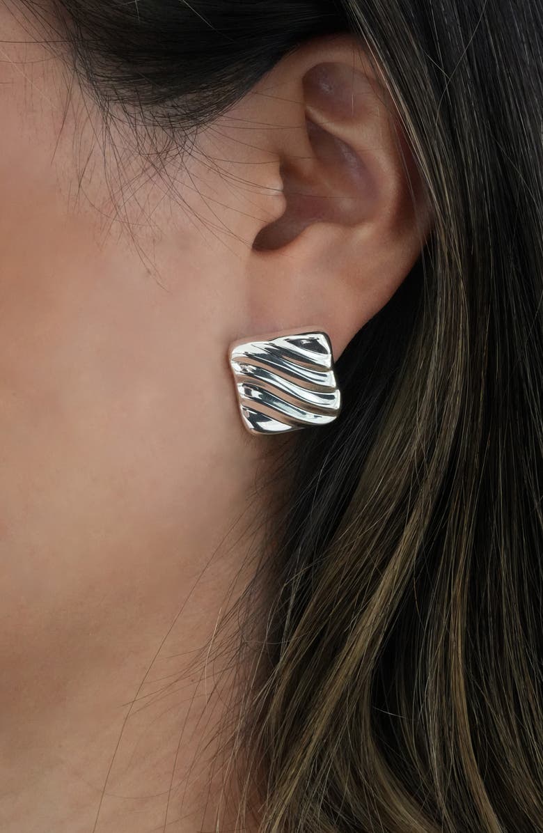 Argento Vivo Sterling Silver The Mirage Stud Earrings, Alternate, color, Silver