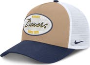Nike Men's Nike Khaki/Navy Milwaukee Brewers Rise A-Frame Trucker Adjustable Hat