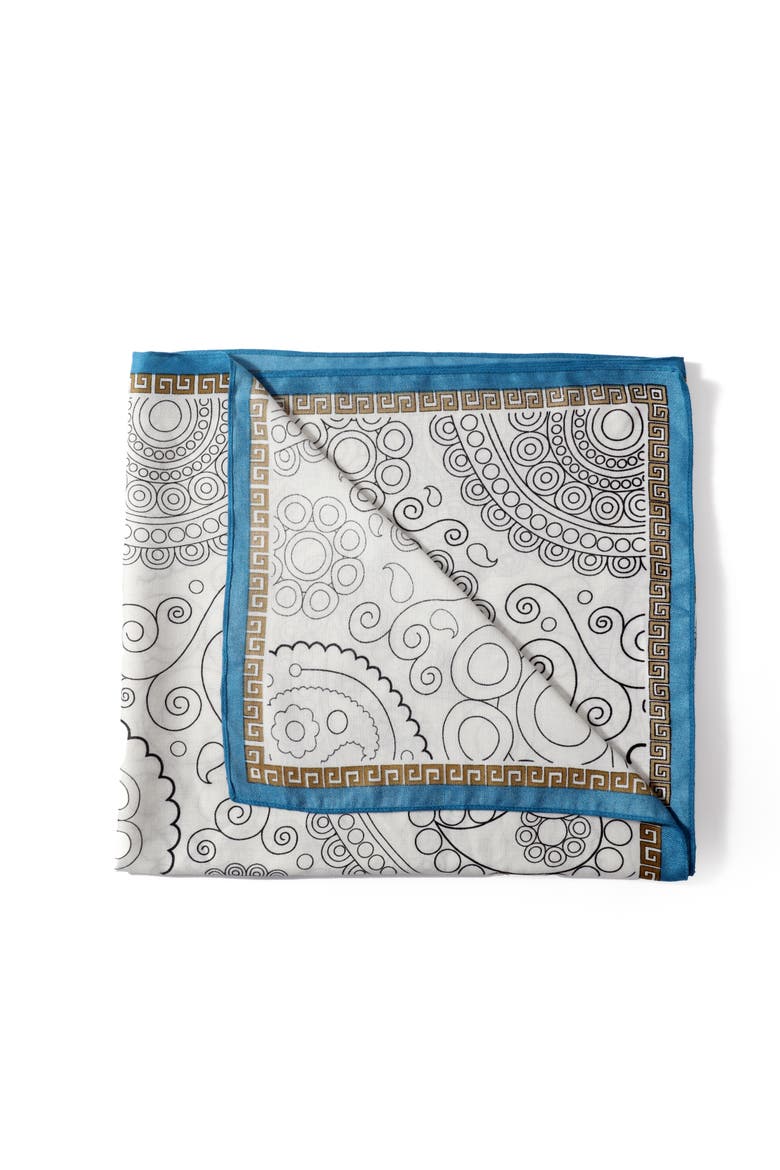 The Mary Scarf, Alternate, color, Blue/Grey