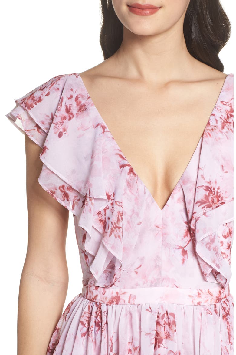 Edy Floral Georgette Dress, Alternate, color, DELANEY PRINT