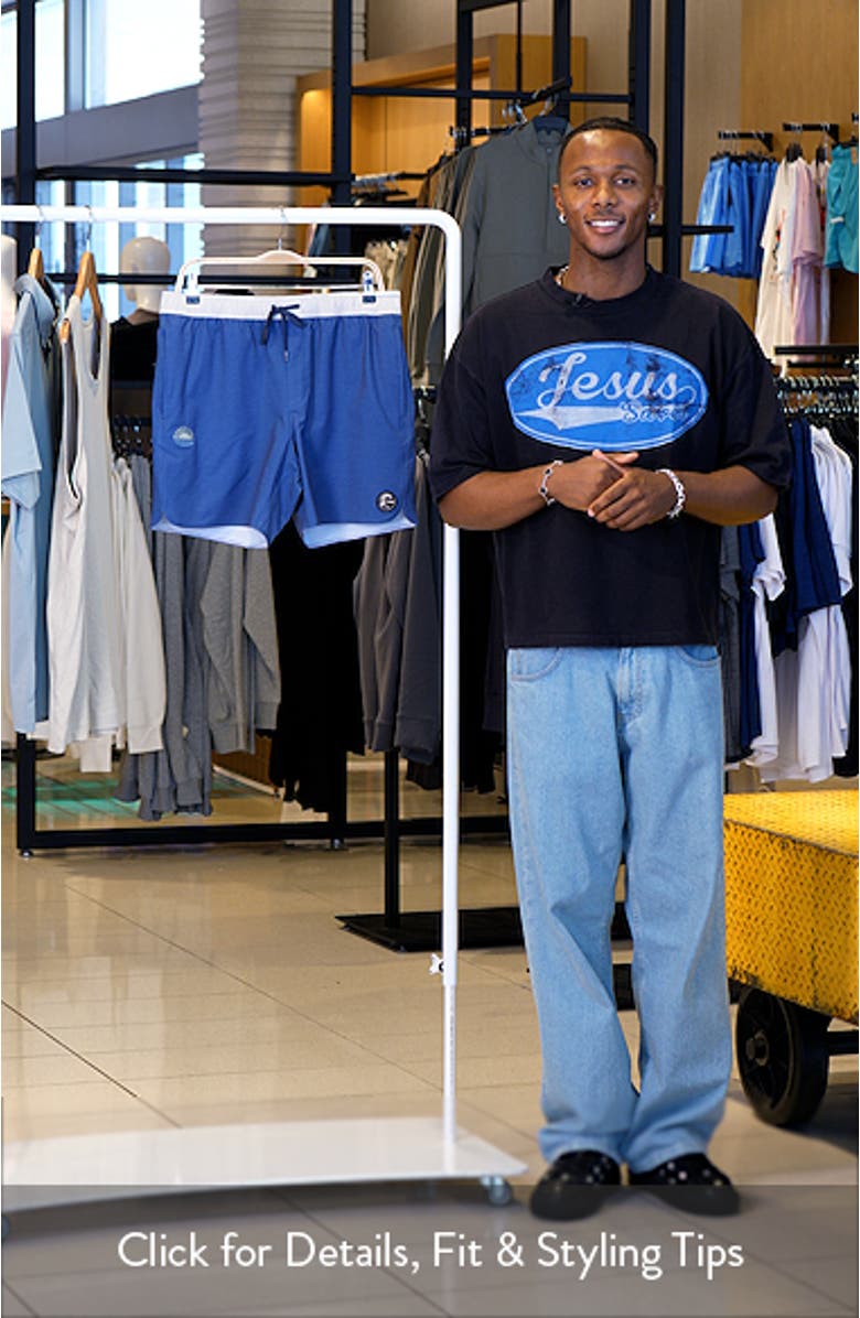 OG Solid Scallop Volley Swim Trunks, sales video thumbnail