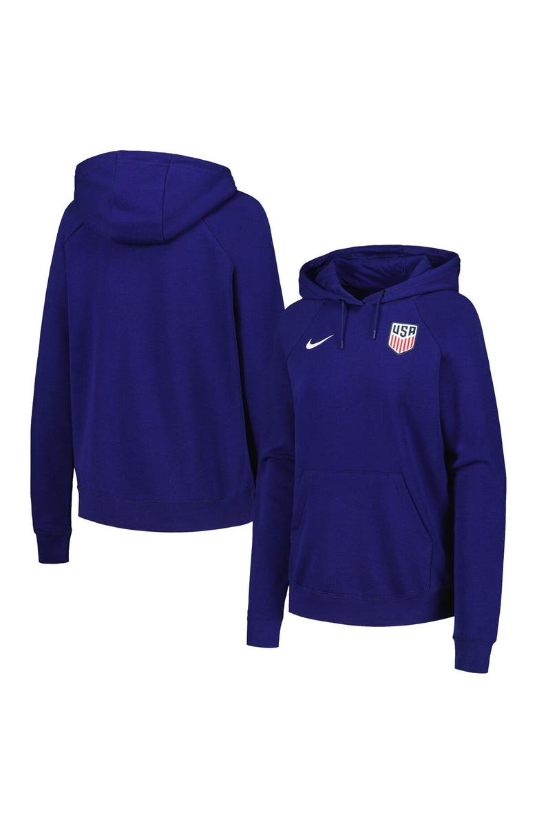 Nike Women's Nike Navy USMNT Essential Raglan Pullover Hoodie, Main, color, Navy