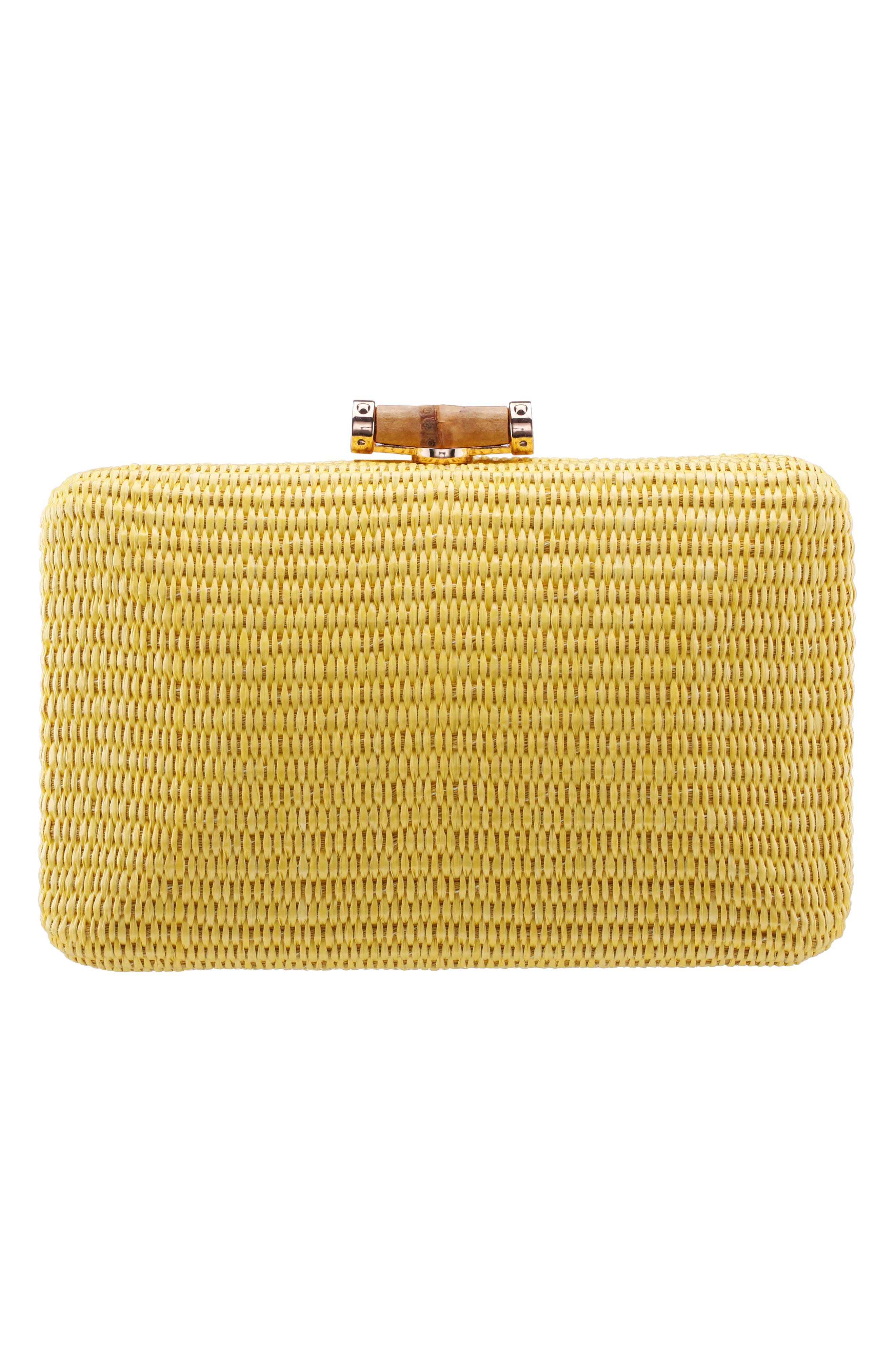 Malia Frame Clutch, Alternate, color, MAIZE