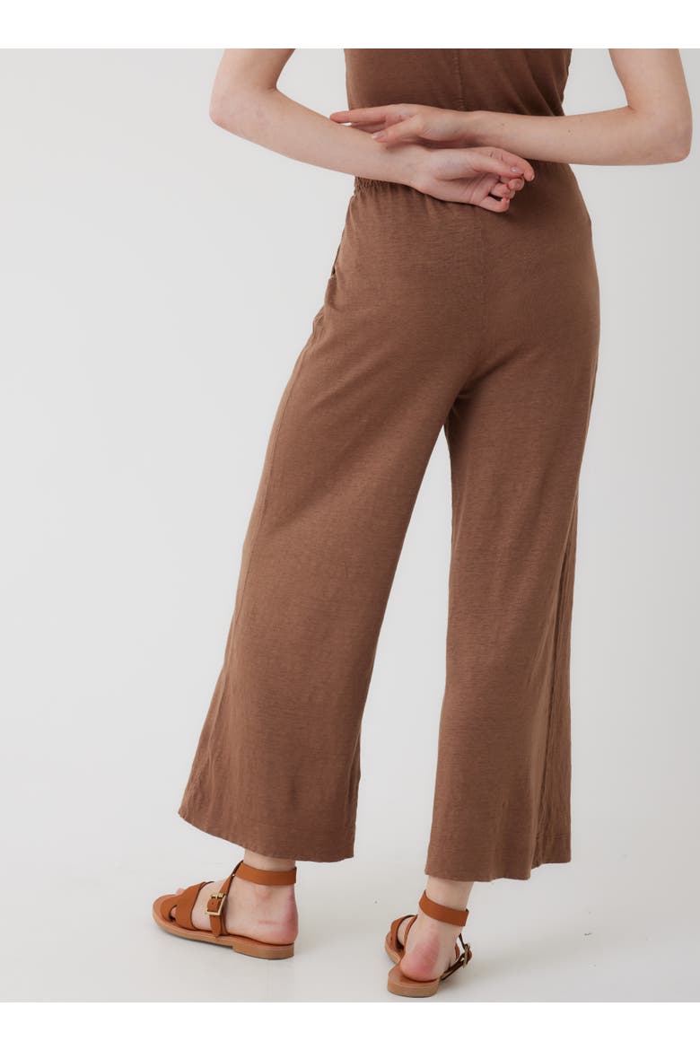 Stretch Linen HD Wide Leg Pant, Alternate, color, MOCCHA