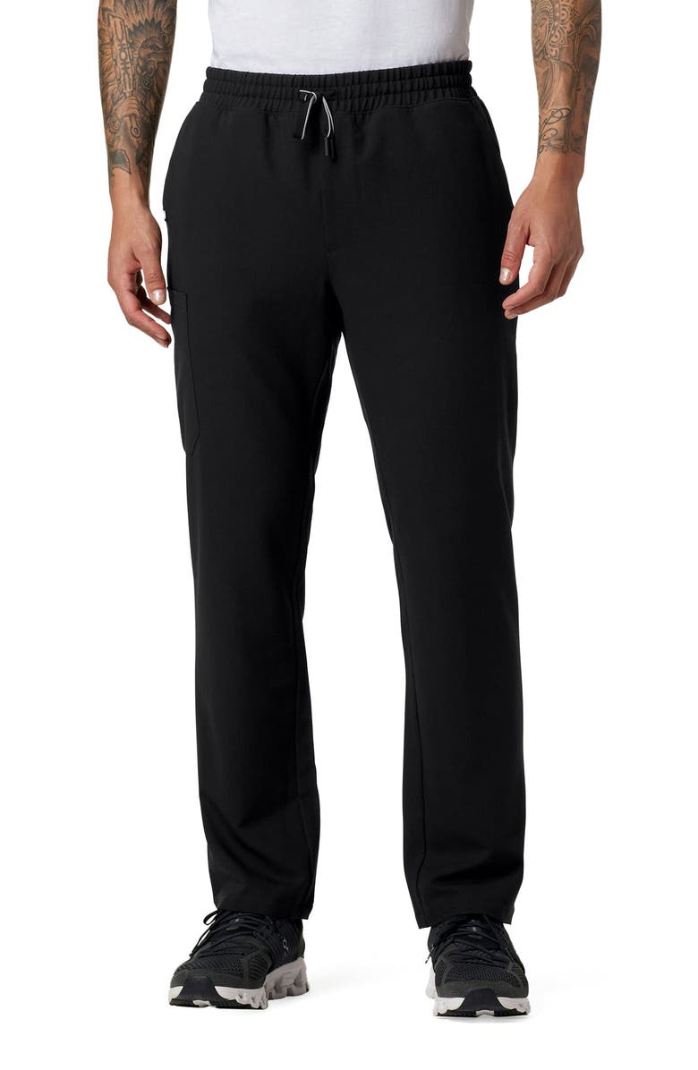 JAANUU Rhodes Men's 7-Pocket Straight Leg Scrub Pant, Alternate, color, Black