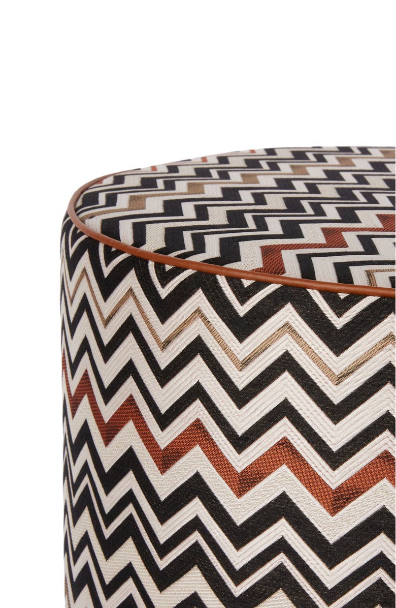 Missoni Home Belfast Cylindrical Pouffe 40x30 Cm, Alternate, color, Beige Multicoloured