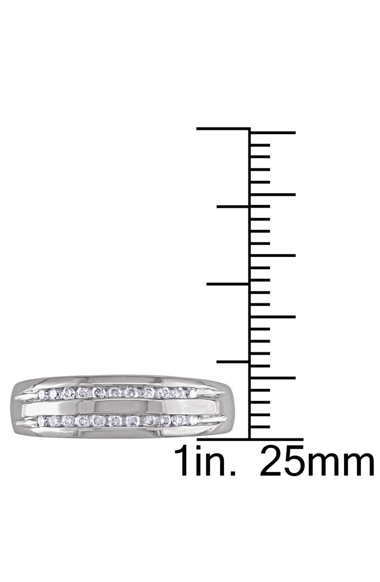 Julianna B. Diamond Double Row Anniversary Band 10k, Alternate, color, 10K White Gold