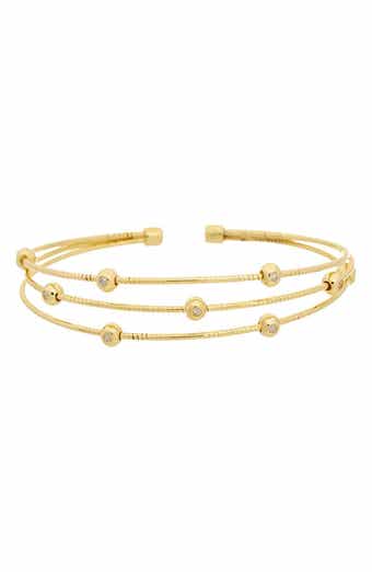 Diamond Triple Strand Cuff Bangle
