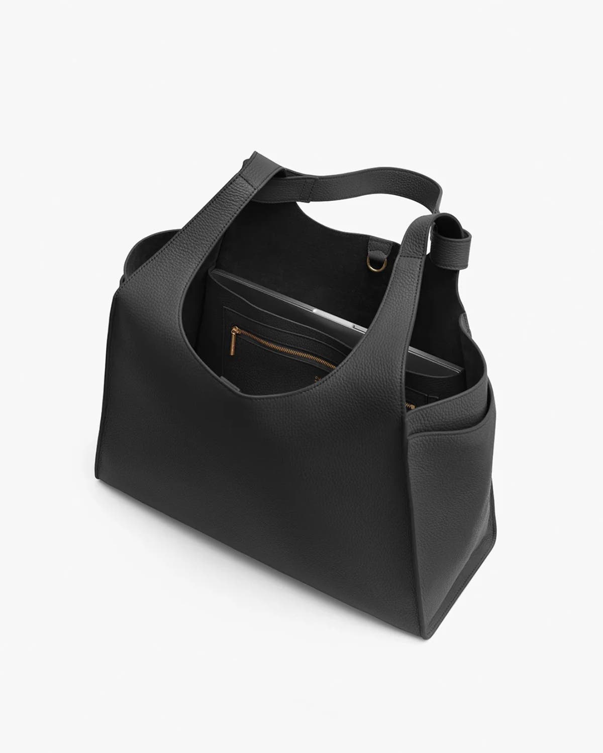 Cuyana Double Loop Satchel, Alternate, color, Black