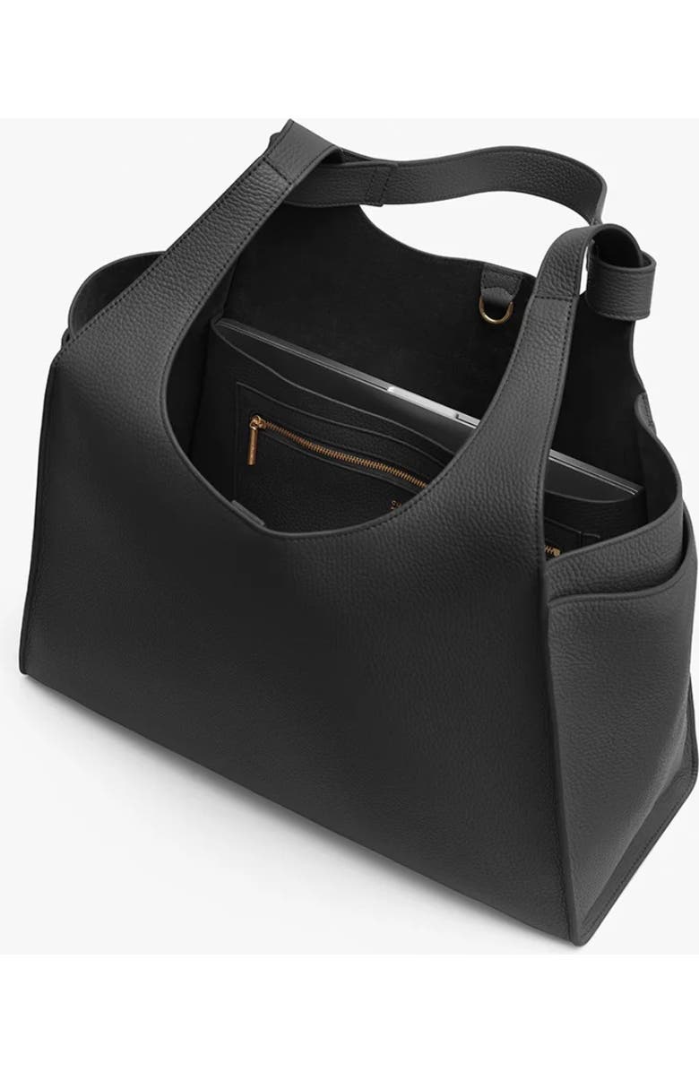 Cuyana Double Loop Satchel, Alternate, color, Black