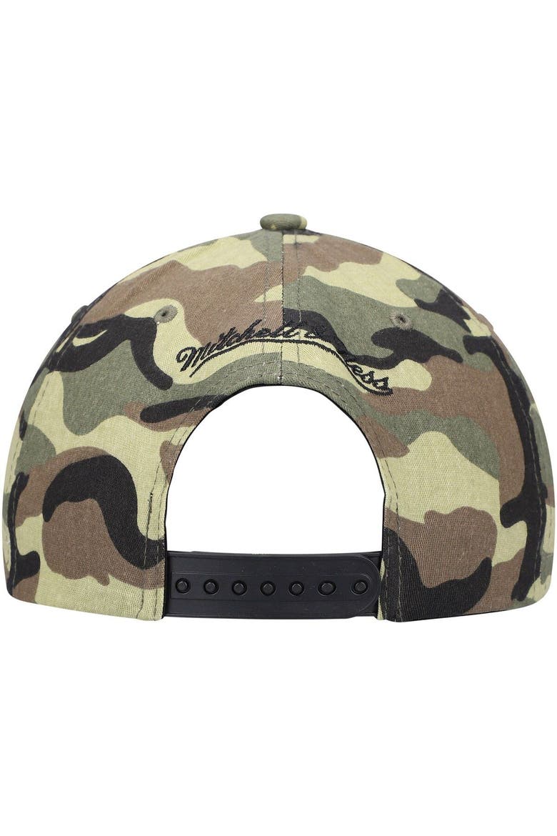 Men's Mitchell & Ness Camo Brooklyn Nets Woodland Desert Snapback Hat, Alternate, color, Camo