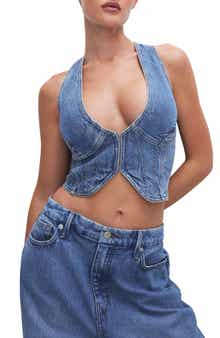 Crop Denim Vest