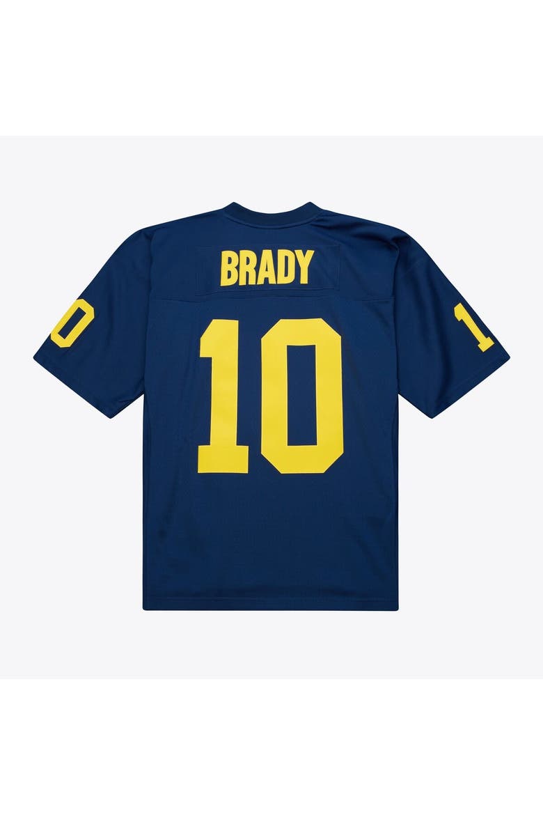 Men's Mitchell & Ness Tom Brady Navy Michigan Wolverines 1999 College Vault Jersey, Alternate, color, Navy