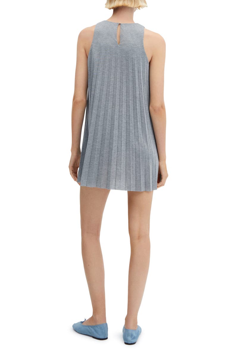 MANGO Pleated Sleeveless Trapeze Minidress, Alternate, color,
