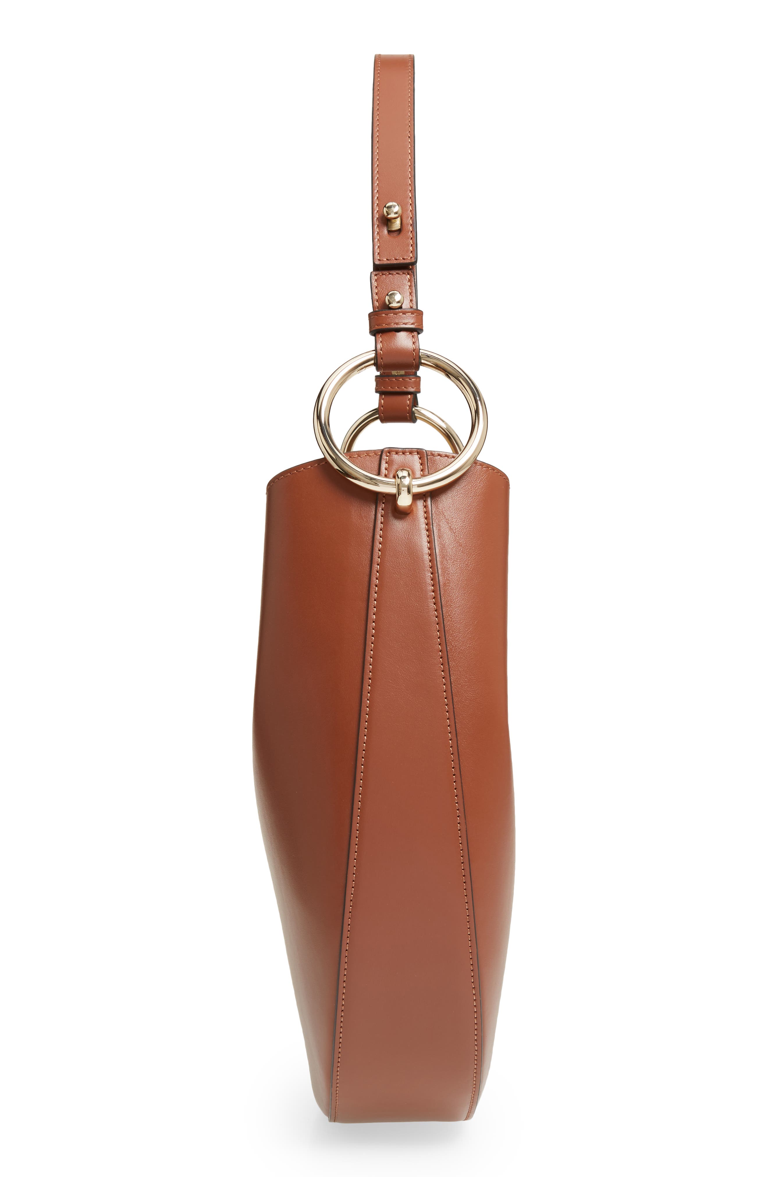Le Switch Leather Hobo Bag, Alternate, color, SADDLE