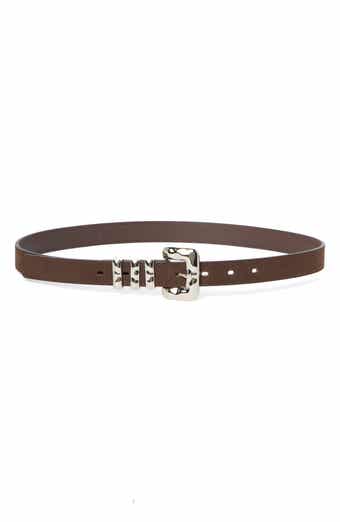 NORDSTROM RACK Faux Suede Molten Buckle Belt