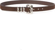 NORDSTROM RACK Faux Suede Molten Buckle Belt