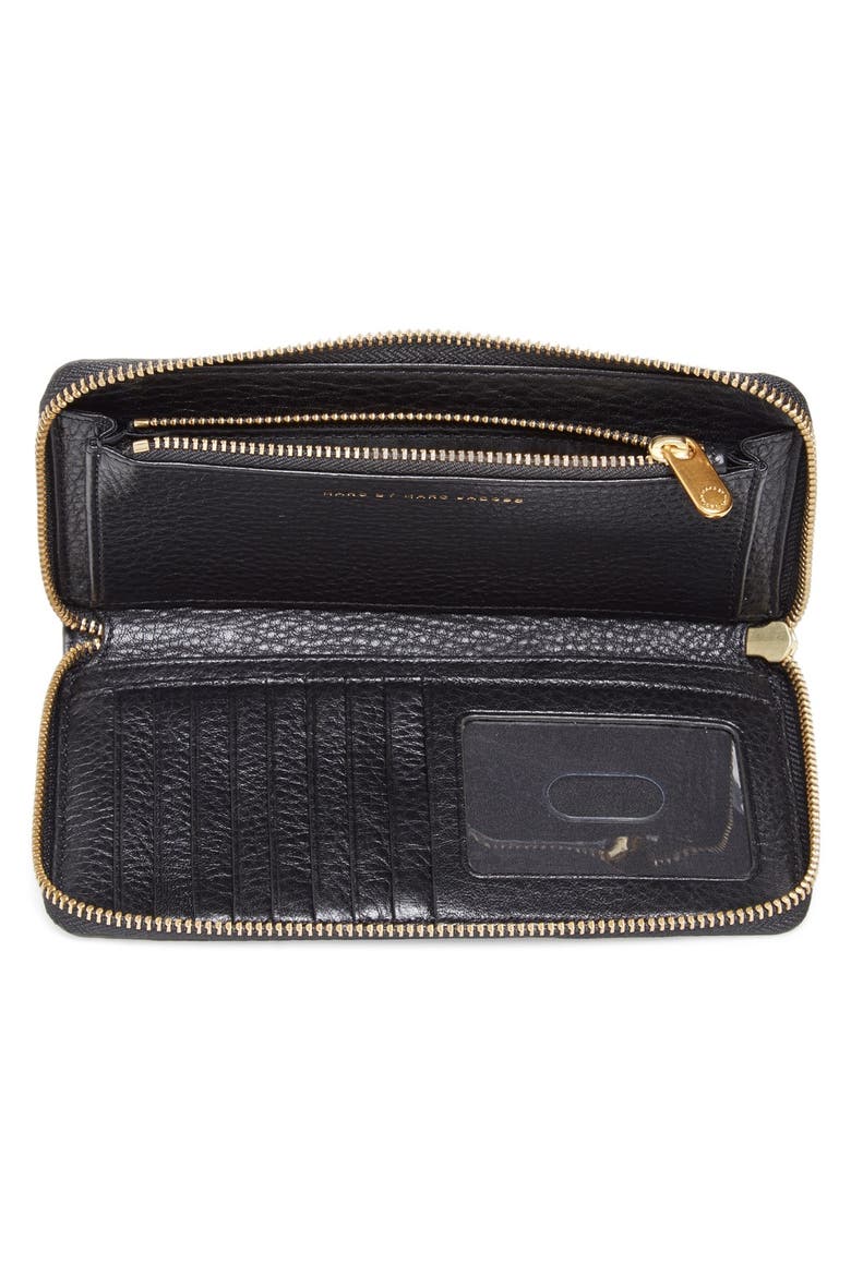 MARC BY MARC JACOBS 'Take Your Marc - Vertical Zippy' Wallet, Alternate, color, BLACK