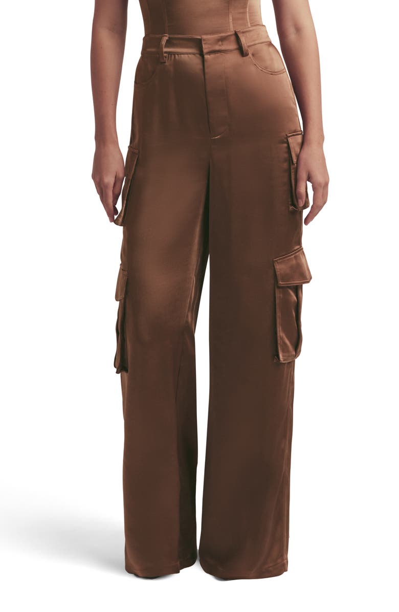 Favorite Daughter Satin Cargo Pants, Main, color,