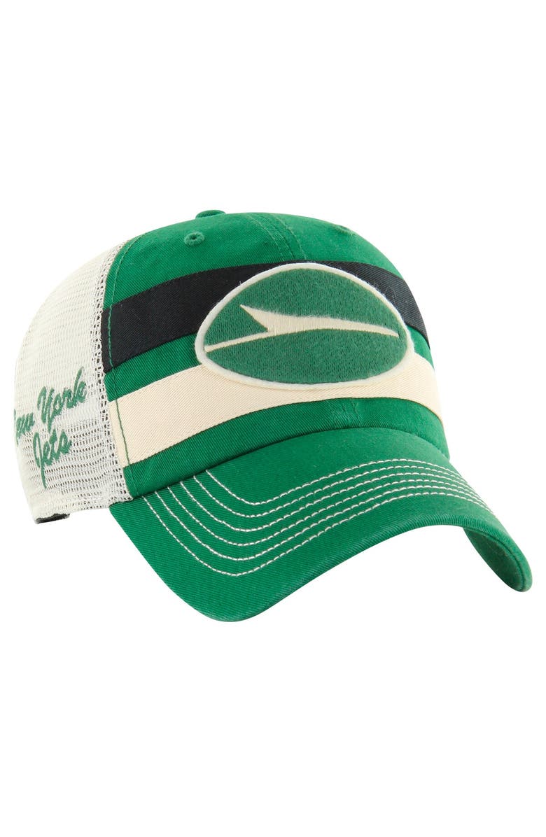 '47 Men's '47 Kelly Green New York Jets Clubhouse Boon Clean-Up Trucker Adjustable Hat, Main, color, Kelly Green