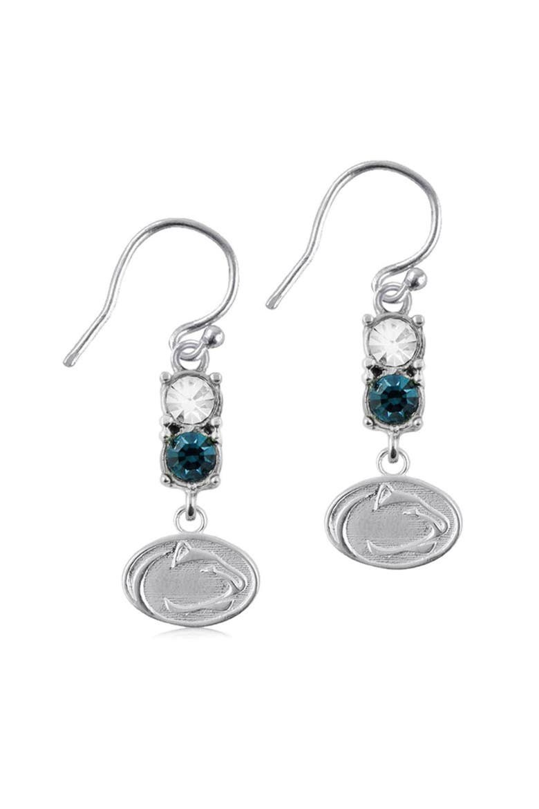 Women's Dayna Designs Penn State Nittany Lions Dangle Crystal Earrings, Alternate, color, Silver