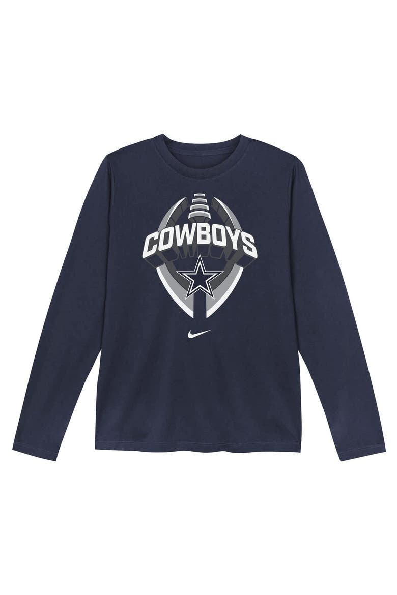 Toddler Nike   Navy Dallas Cowboys Primetime Legend Icon Long Sleeve Performance T-Shirt, Alternate, color, Navy