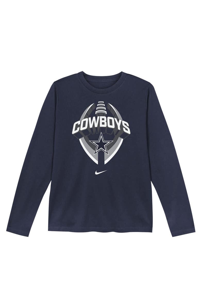 Nike Toddler Nike Navy Dallas Cowboys Primetime Legend Icon Long Sleeve Performance T-Shirt, Alternate, color, Navy