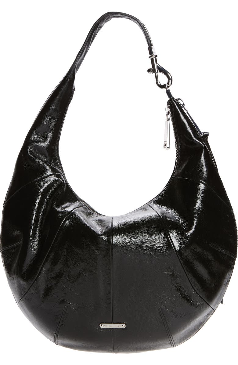Rebecca Minkoff Croissant Zip Around Leather Hobo Bag, Alternate, color,