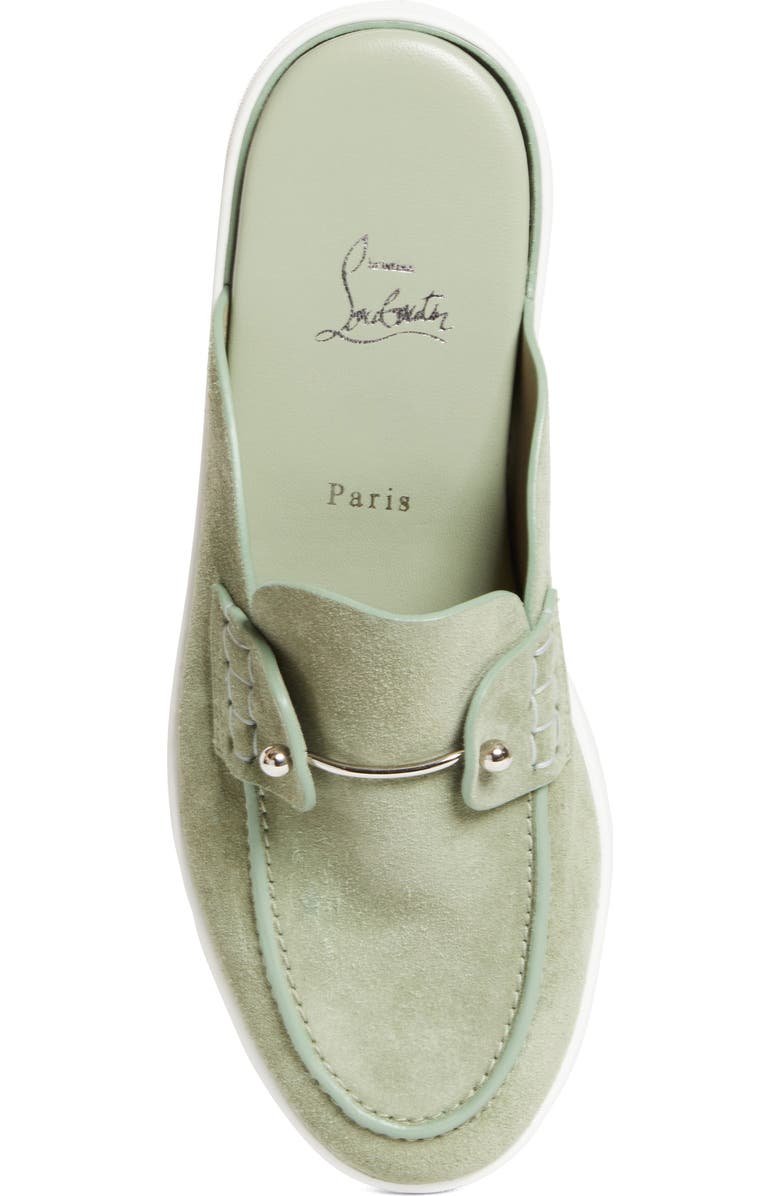 Christian Louboutin Chanme Pierced Loafer Mule, Alternate, color, Haiiro