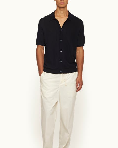 Tiernan Classic Fit Capri Collar Mercerised Cotton Shirt