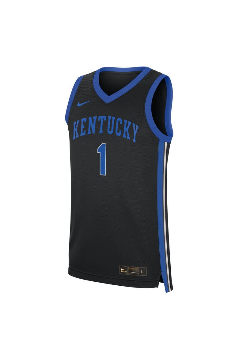 Men's Nike #1 Black Kentucky Wildcats Alternate Replica Jersey, Alternate, color, Black