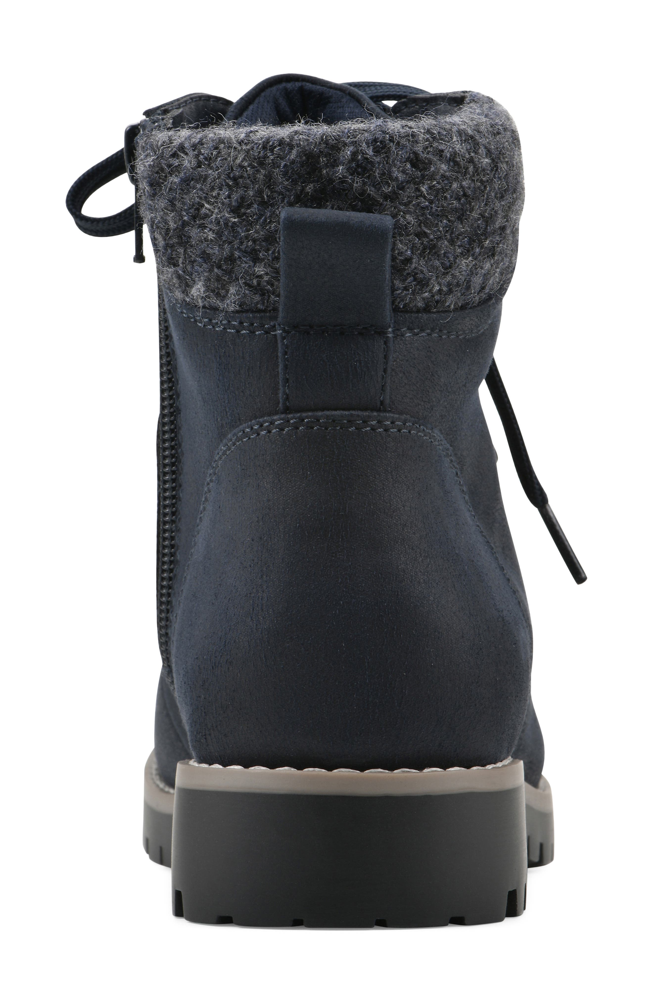 Primed Lace-Up Boot, Alternate, color, DARK NAVY/FABRIC