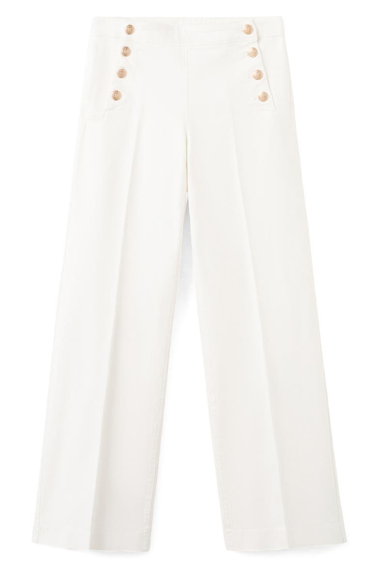 Sailor Wide Leg Jeans, Alternate, color, WHITE