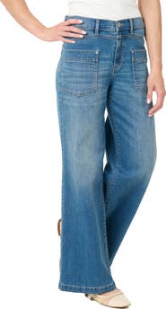Nicole Miller High Rise Wide Leg Jeans