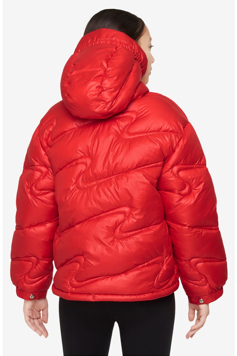 Kids' Sportswear Therma-FIT Water Repellent Puffer Jacket, Alternate, color, UNV RED/ WILD MANGO/ WHITE