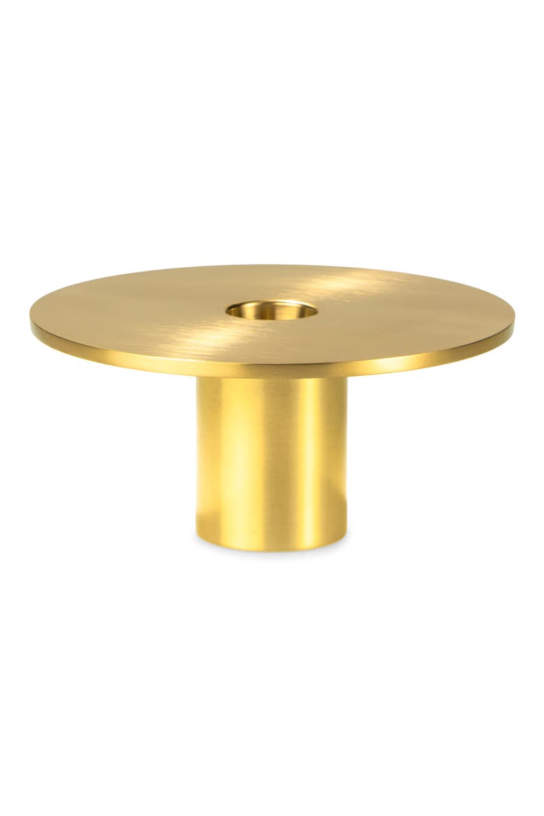 Eclipse Brass Candle Holder, Main, color, GOLD