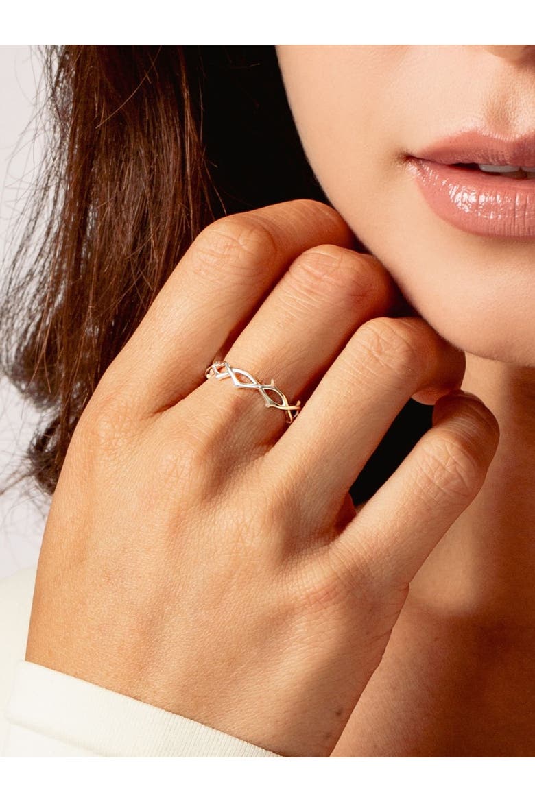 Crown Of Thorns Band Ring, Alternate, color, Sterling Silver