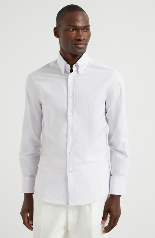 BRUNELLO CUCINELLI BRUNELLO CUCINELLI STRIPED POPLIN SHIRT