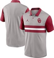 Jordan Brand Men's Jordan Brand Gray/Crimson Oklahoma Sooners Vapor Dri-FIT Polo